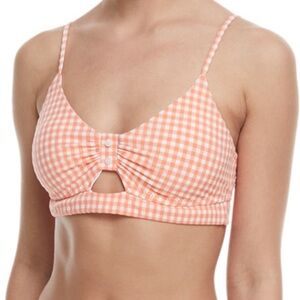 Nanette lepore Capri Gingham enchantress bikini top